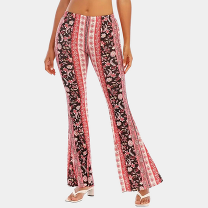 Rozkloszowane spodnie w stylu boho dla kobiet