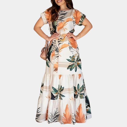 Elegancka sukienka w kwiaty dla kobiet