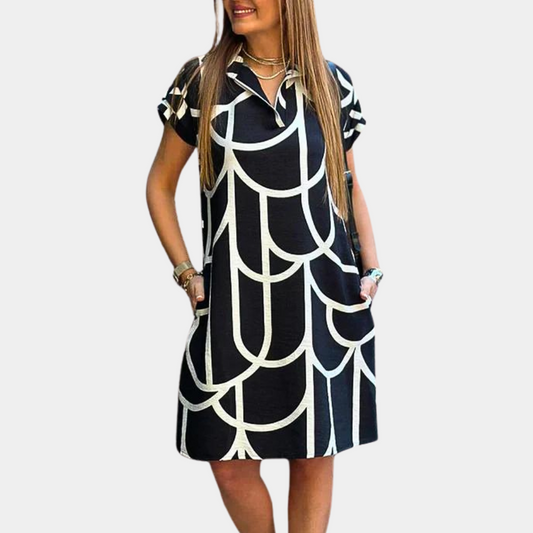 Cecile - Elegancka sukienka midi dla kobiet