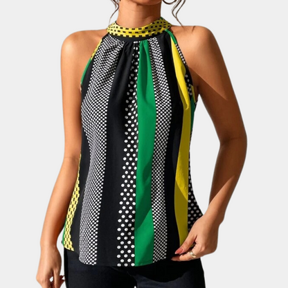 Finola - Elegancki top damski bez rękawów
