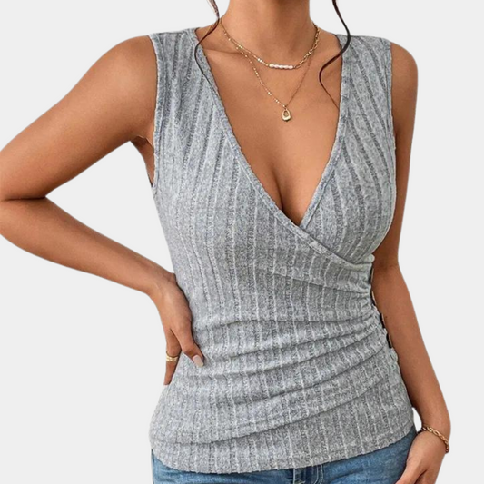 Casualowy damski top bez rękawów