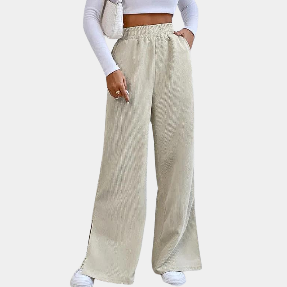 Daria - Sztruksowe spodnie damskie Casual Chic
