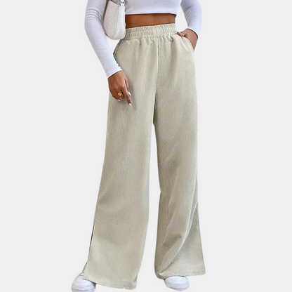 Daria - Sztruksowe spodnie damskie Casual Chic