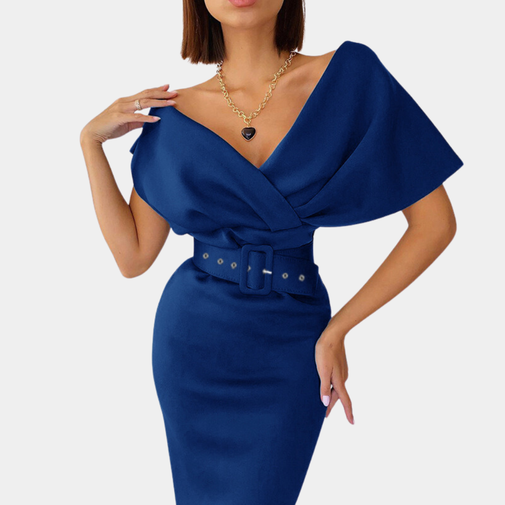 Elegancka sukienka wieczorowa z odkrytymi ramionami dla kobiet