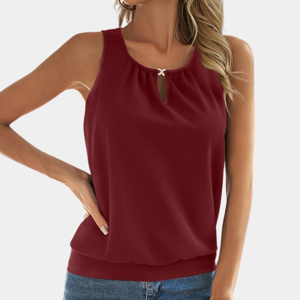Jozefina - Elegancki top damski bez rękawów