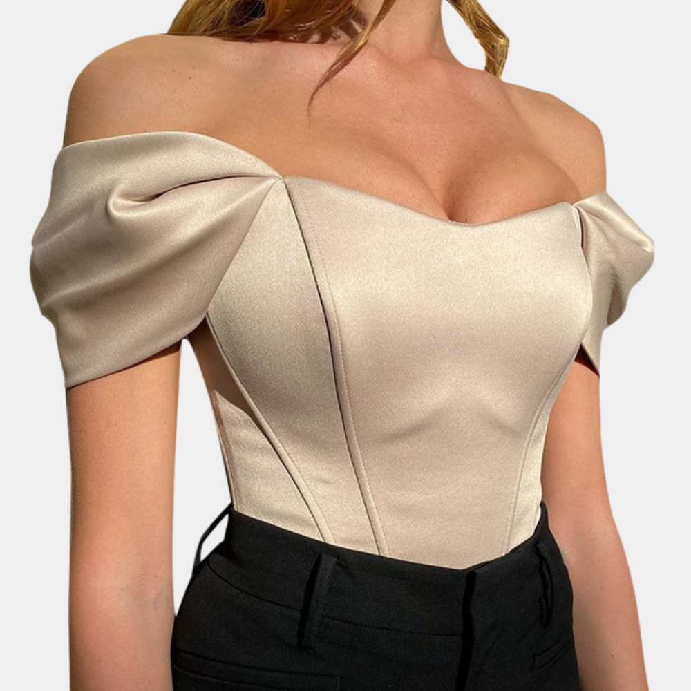 Elegancki top damski z odkrytymi ramionami