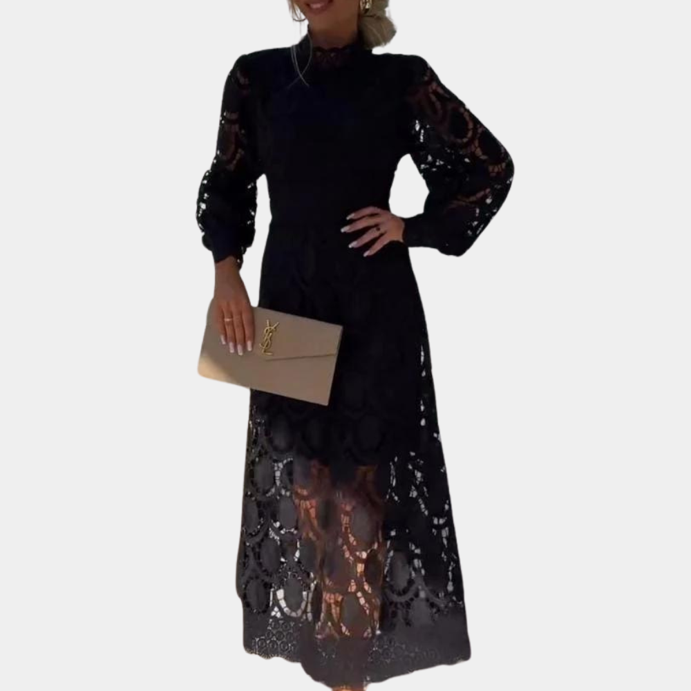 Elegancka koronkowa sukienka dla kobiet