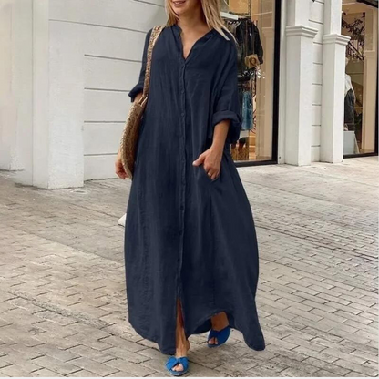 Elka - Casualowa sukienka maxi dla kobiet