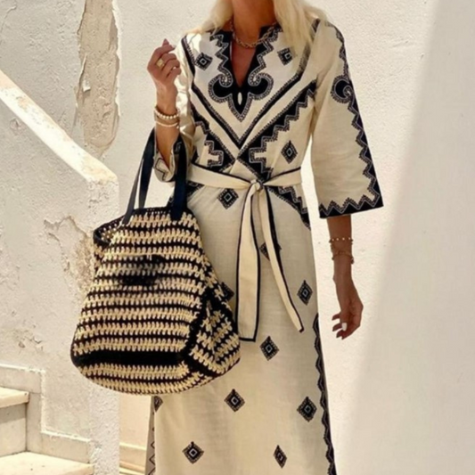 Jessica - Modna sukienka damska w paski