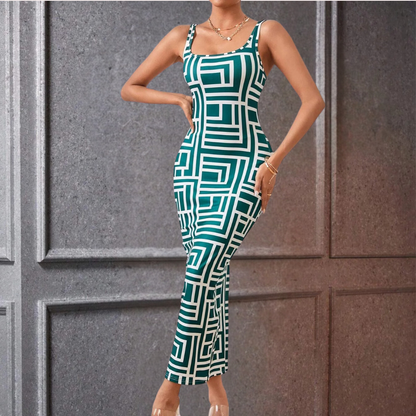 Elsa - Modna geometryczna sukienka bodycon