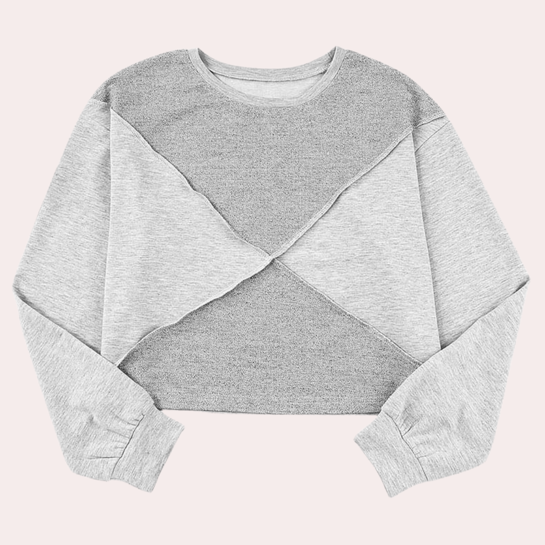 Joanie - Damski top w stylu patchworkowym