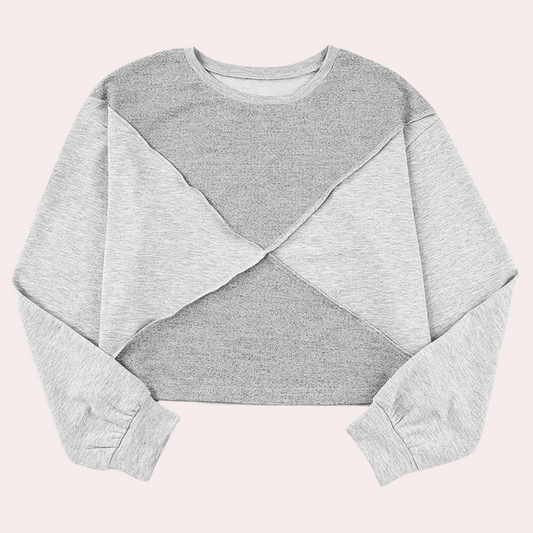 Joanie - Damski top w stylu patchworkowym