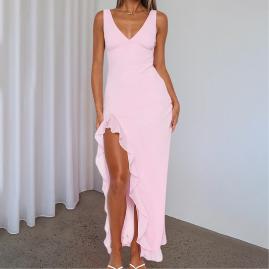 Ileana - Elegancka sukienka z falbankami dla kobiet