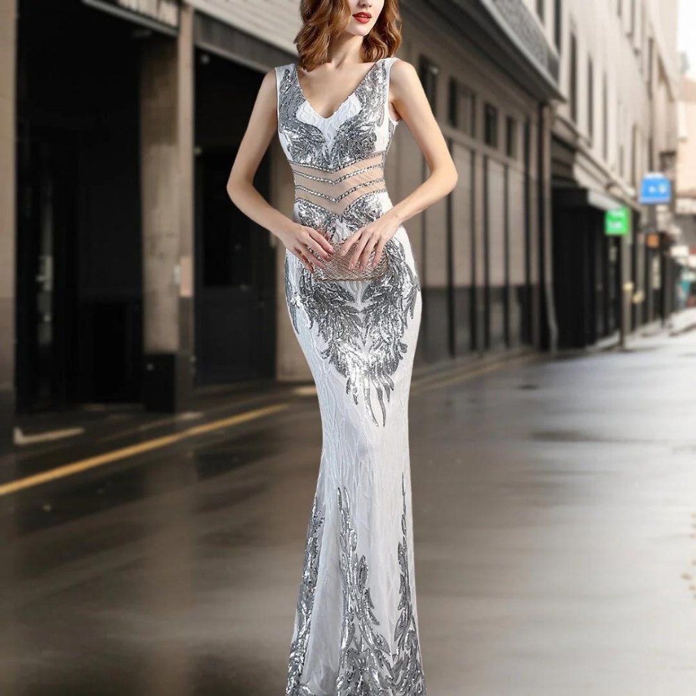 Raissa - Elegancka długa sukienka damska