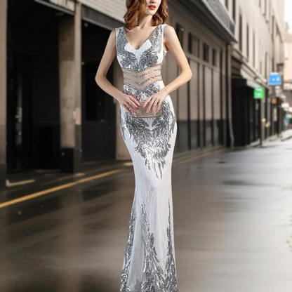 Raissa - Elegancka długa sukienka damska