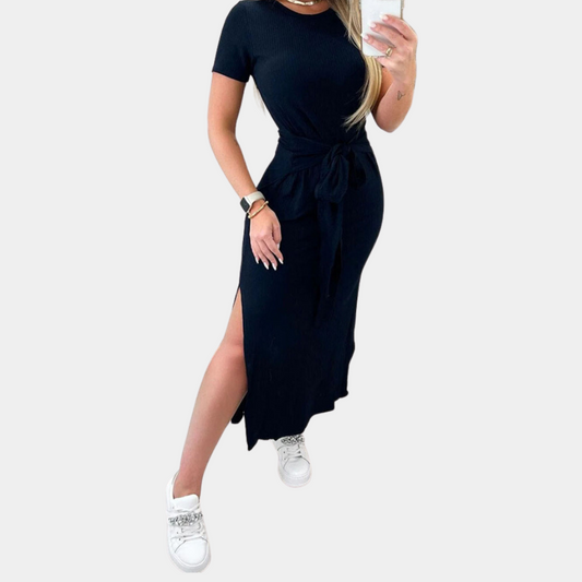 Katya - Casualowa sukienka z nadrukiem lamparta
