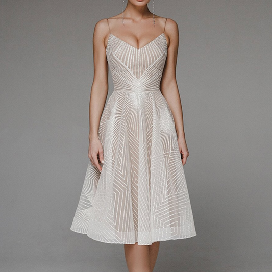 Blanca - Elegancka sukienka z odkrytymi plecami dla kobiet