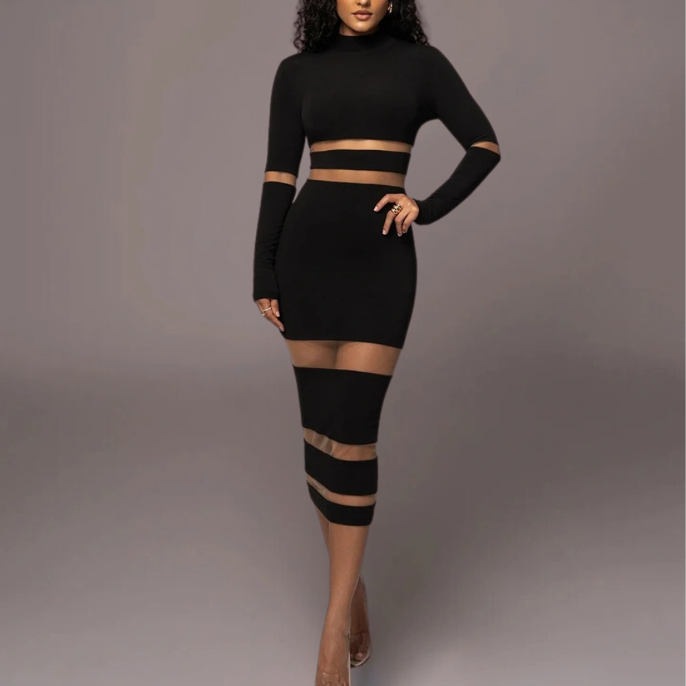 Anni - Elegancka sukienka bodycon z płaskim dekoltem