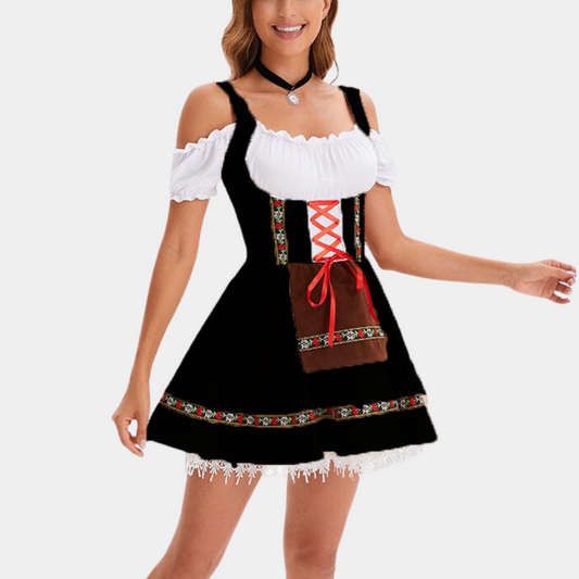 Eugenia - Ponadczasowa sukienka Oktoberfest na ramiączkach dla kobiet