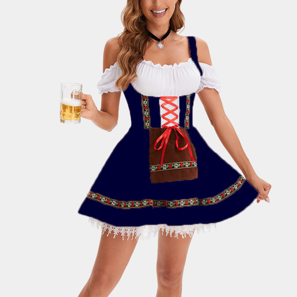 Eugenia - Ponadczasowa sukienka Oktoberfest na ramiączkach dla kobiet