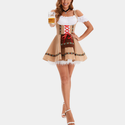 Eugenia - Ponadczasowa sukienka Oktoberfest na ramiączkach dla kobiet