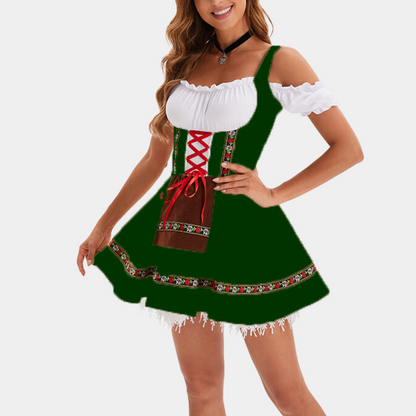 Eugenia - Ponadczasowa sukienka Oktoberfest na ramiączkach dla kobiet