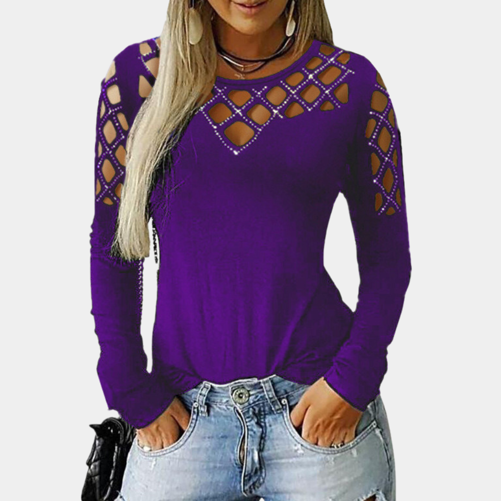 Mariel - Nowoczesny top damski z modnym wycięciem