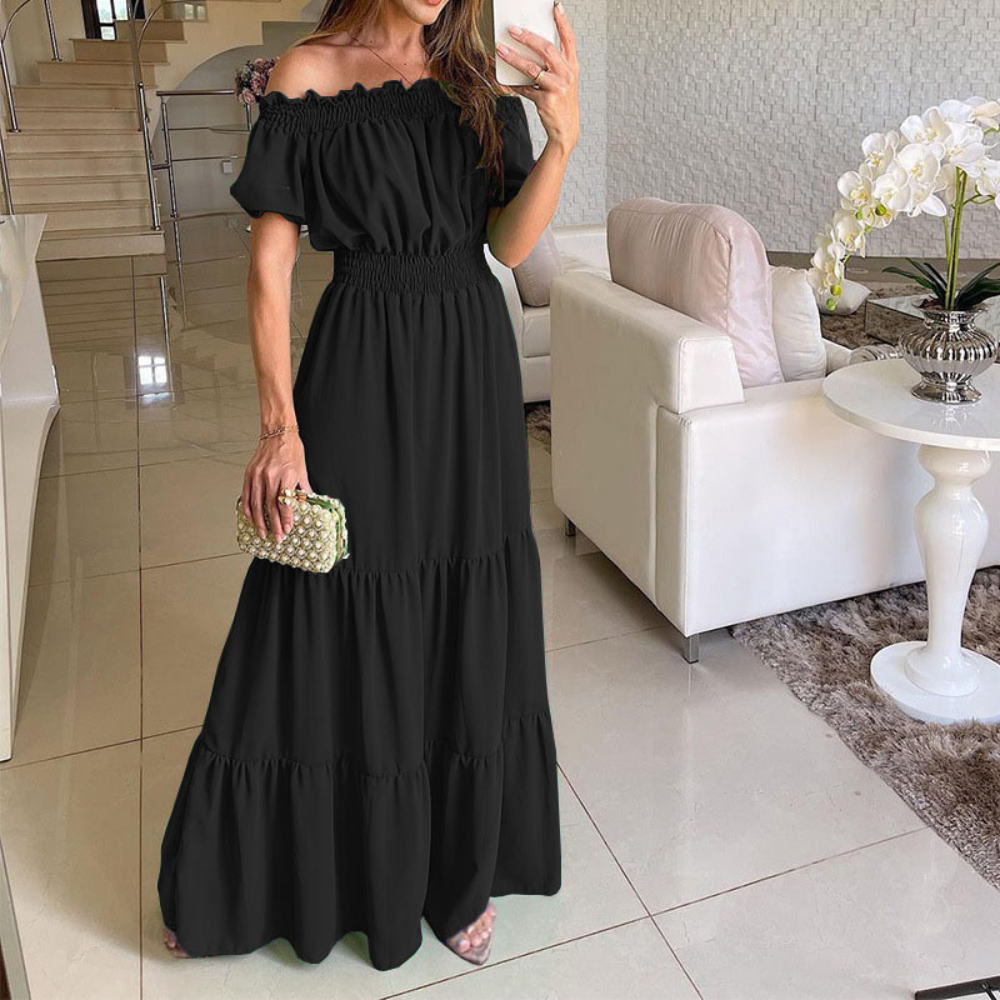 Callie - Modna sukienka bez ramion