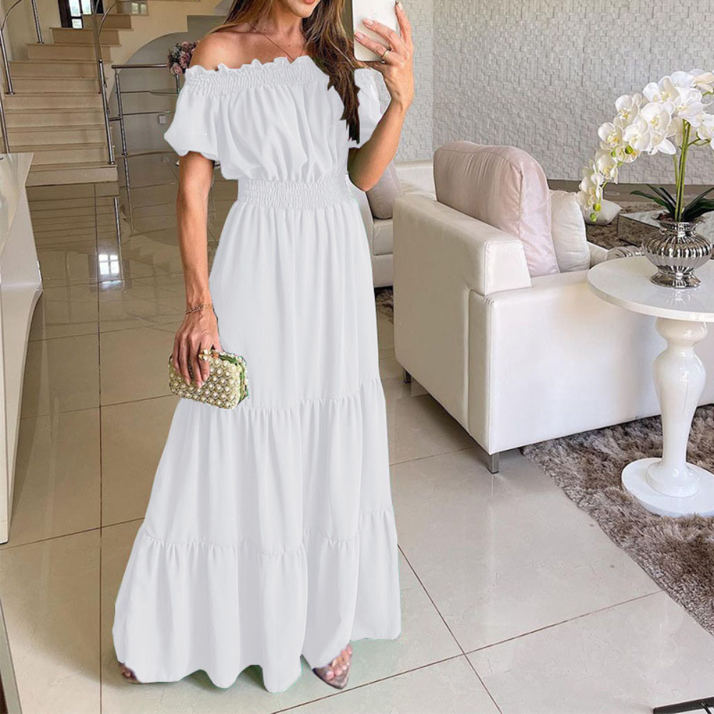 Callie - Modna sukienka bez ramion