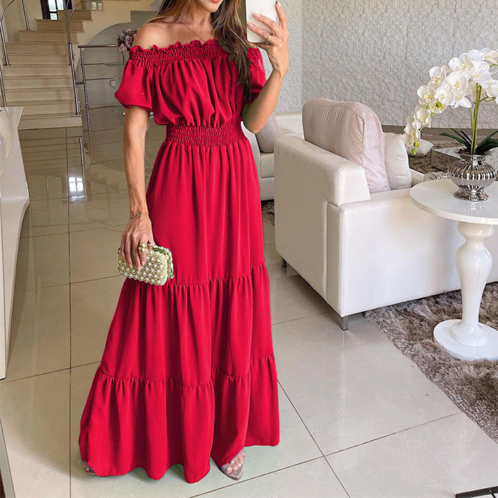 Callie - Modna sukienka bez ramion
