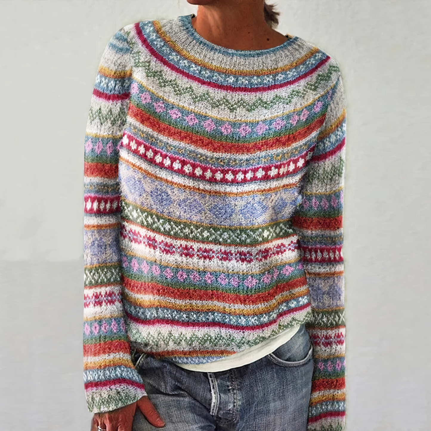 Sweter z geometrycznym wzorem - Candace