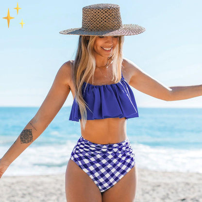 Eugenia® | Góra od bikini + spodnie z wysokim stanem - Poczuj się pewnie i pięknie w słońcu
