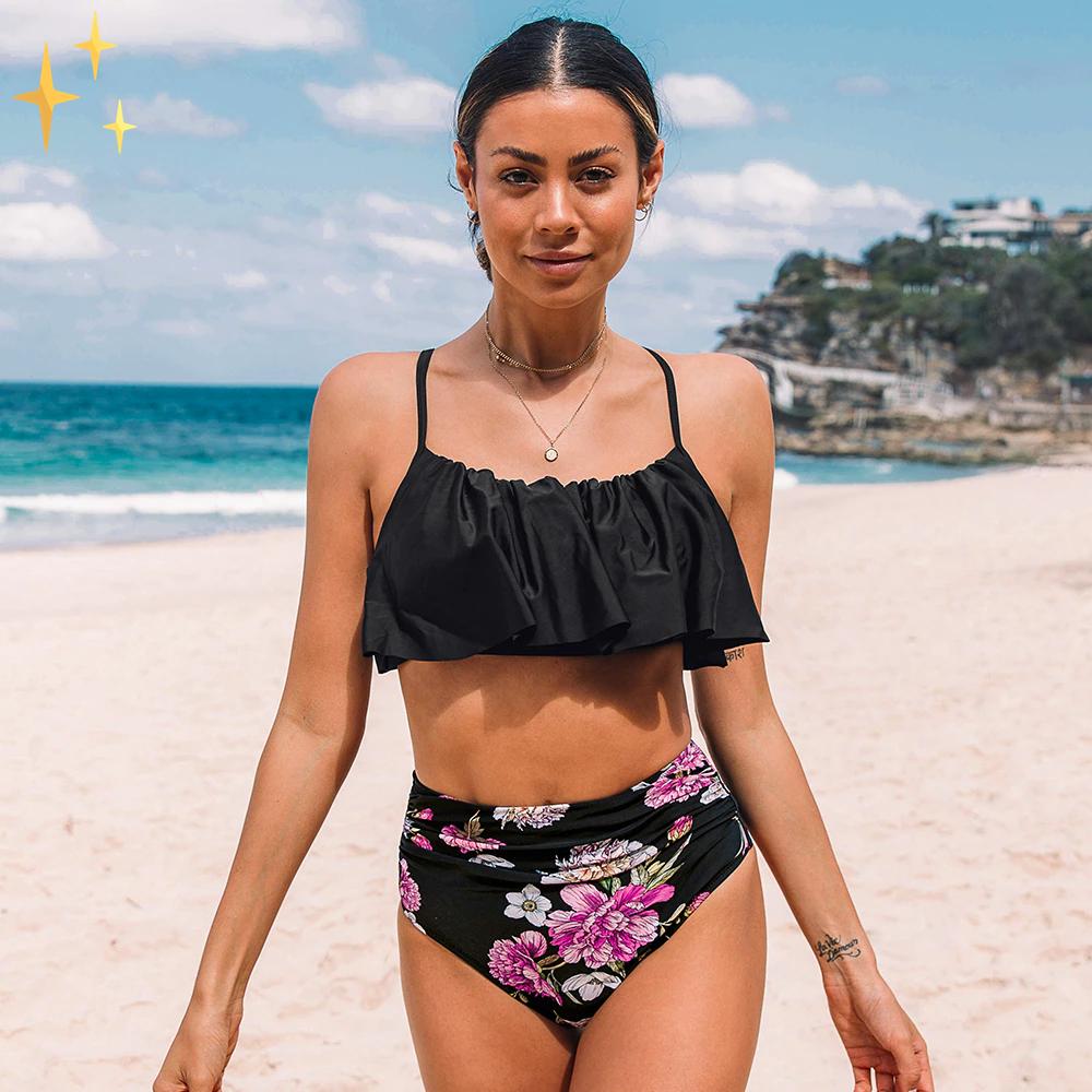 Eugenia® | Góra od bikini + spodnie z wysokim stanem - Poczuj się pewnie i pięknie w słońcu