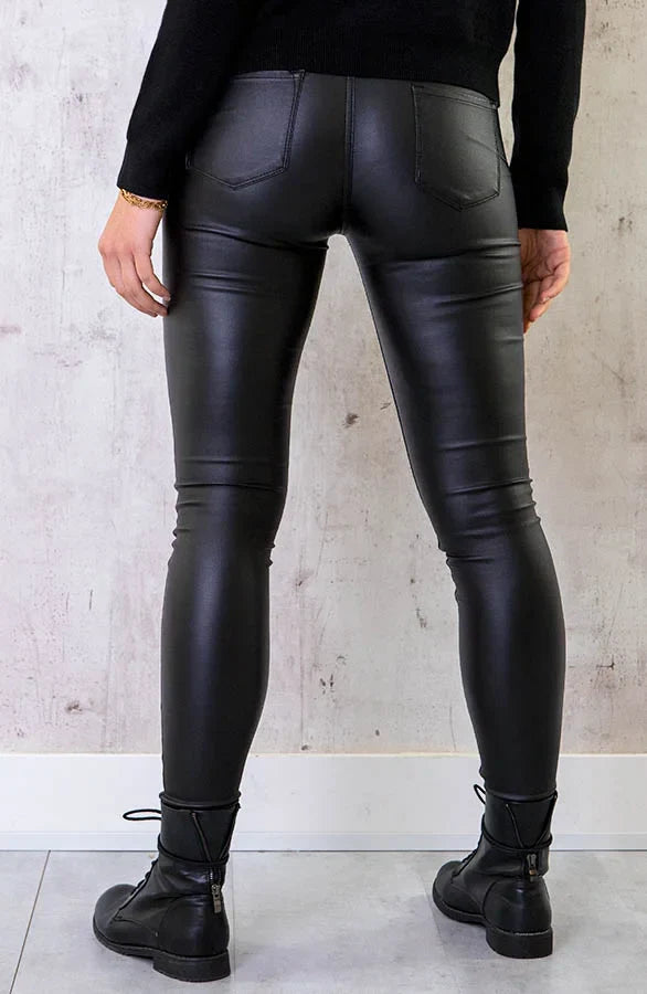 Olivia | Skórzane spodnie skinny | Wytrzymałe i szykowne | Idealne dopasowanie