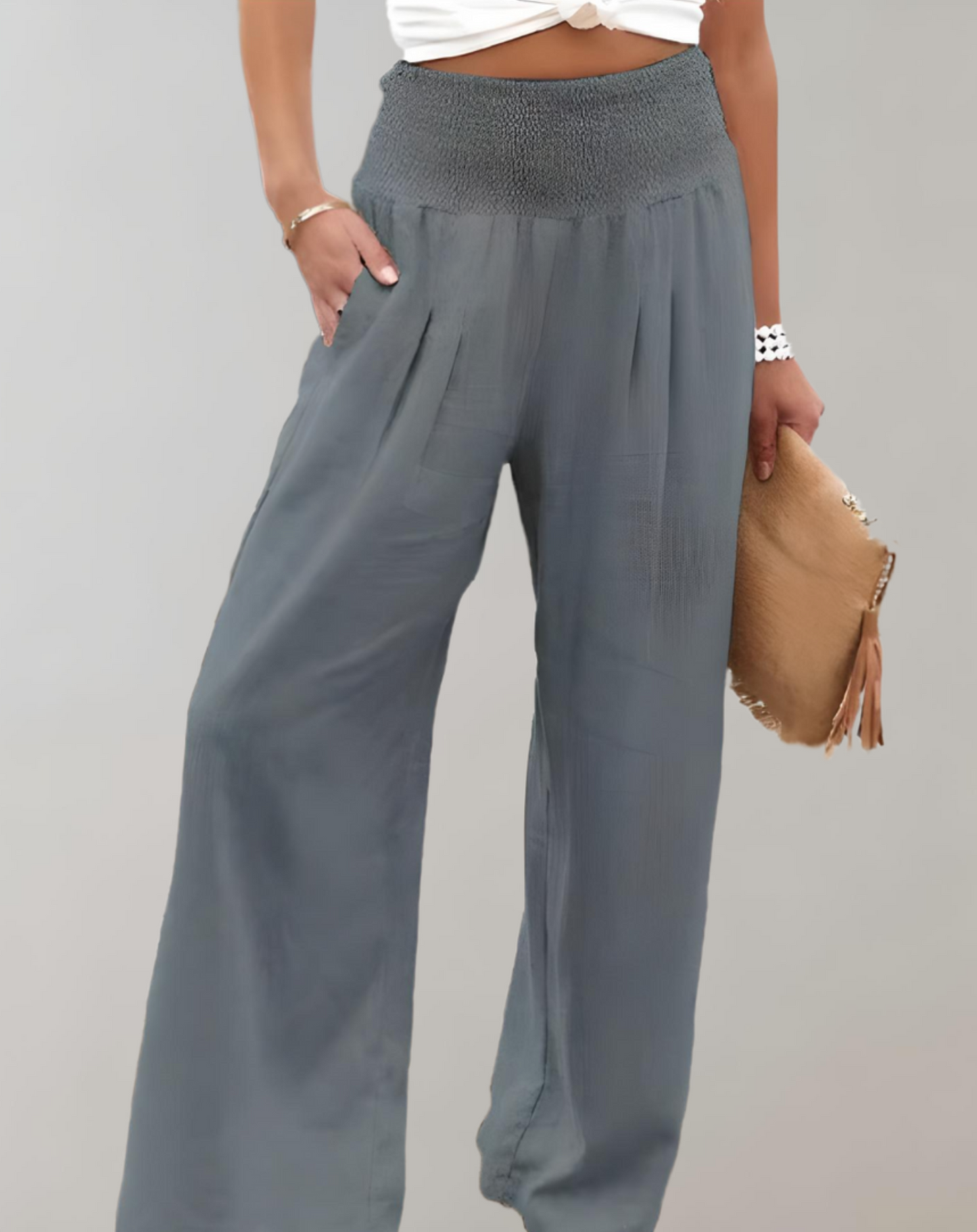 Erica | Szerokie plisowane spodnie | Elegancki styl casualowy | Lekki materiał