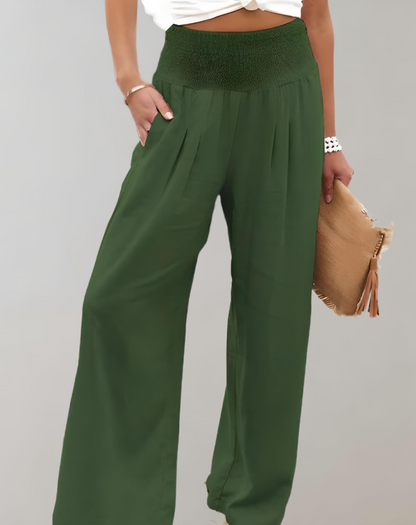 Erica | Szerokie plisowane spodnie | Elegancki styl casualowy | Lekki materiał