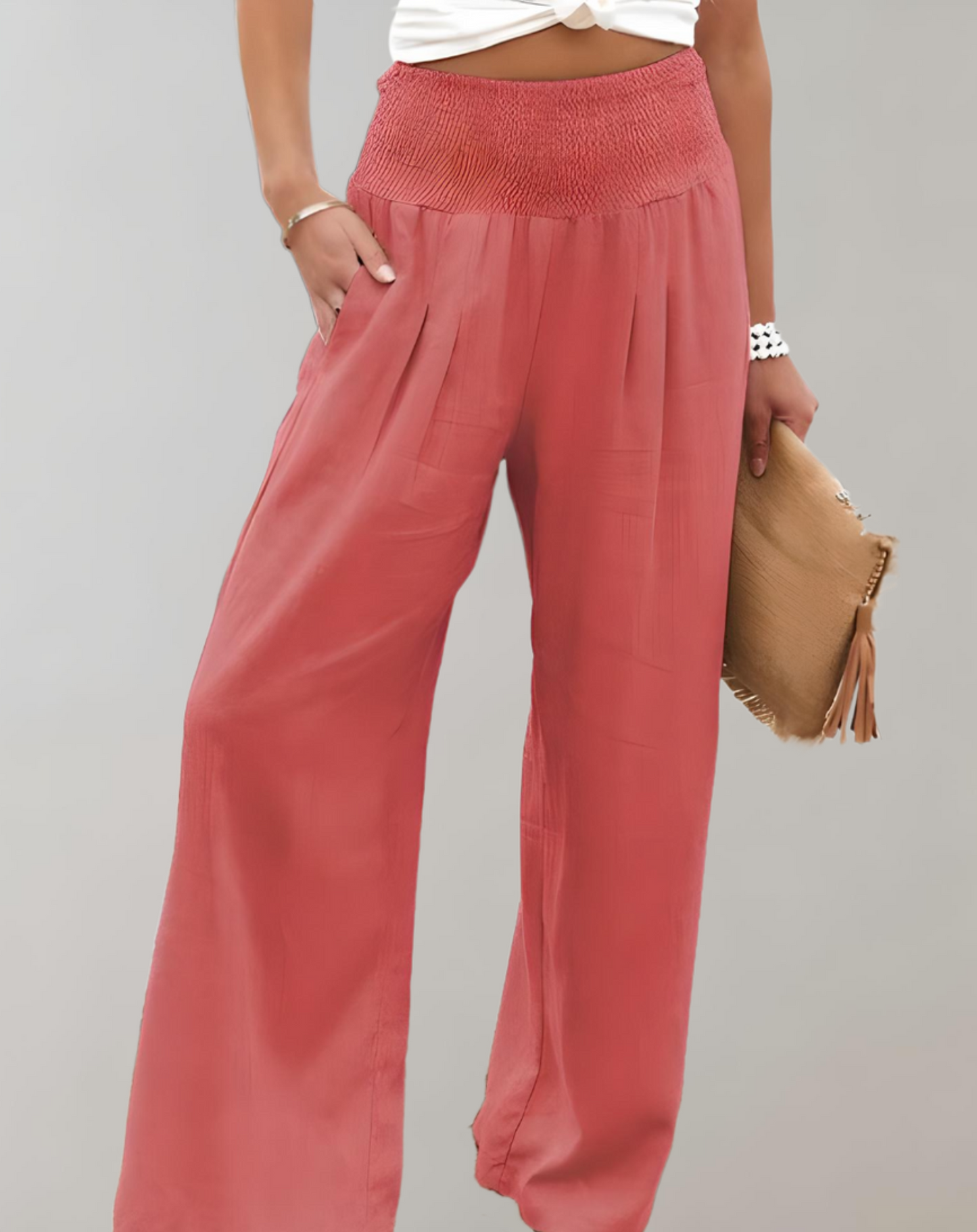 Erica | Szerokie plisowane spodnie | Elegancki styl casualowy | Lekki materiał