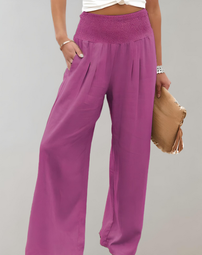 Erica | Szerokie plisowane spodnie | Elegancki styl casualowy | Lekki materiał