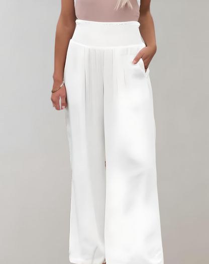 Erica | Szerokie plisowane spodnie | Elegancki styl casualowy | Lekki materiał