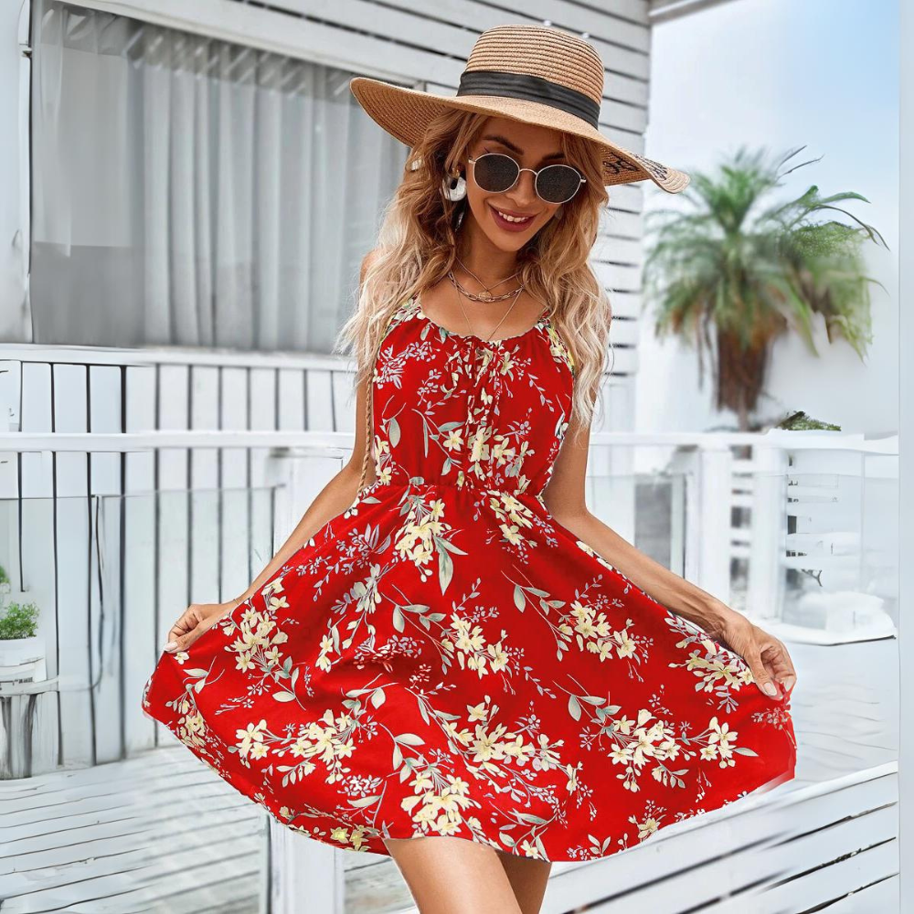 Fleur - Casual Soft Halter Dress