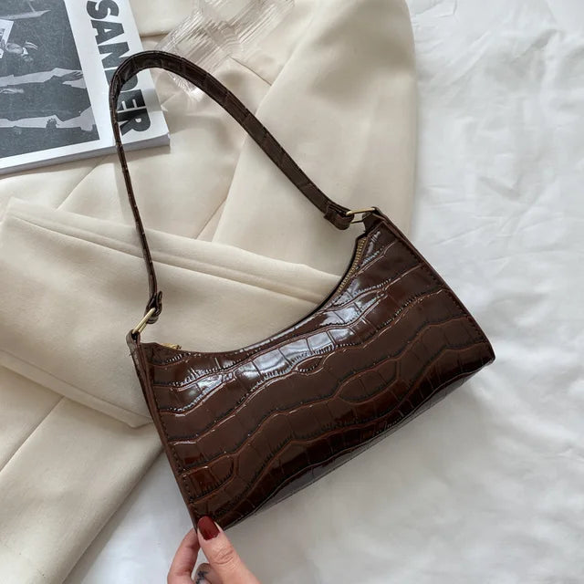 Mallie - Damska torba na ramię ze skóry w stylu retro