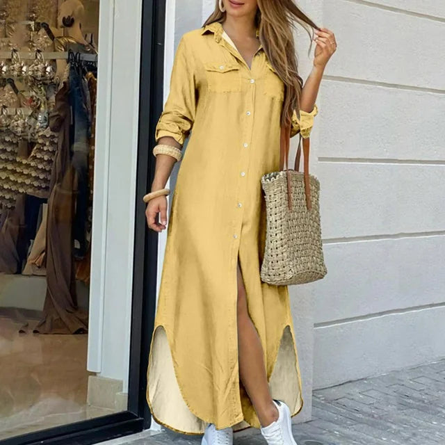 Alma - Casualowa sukienka maxi