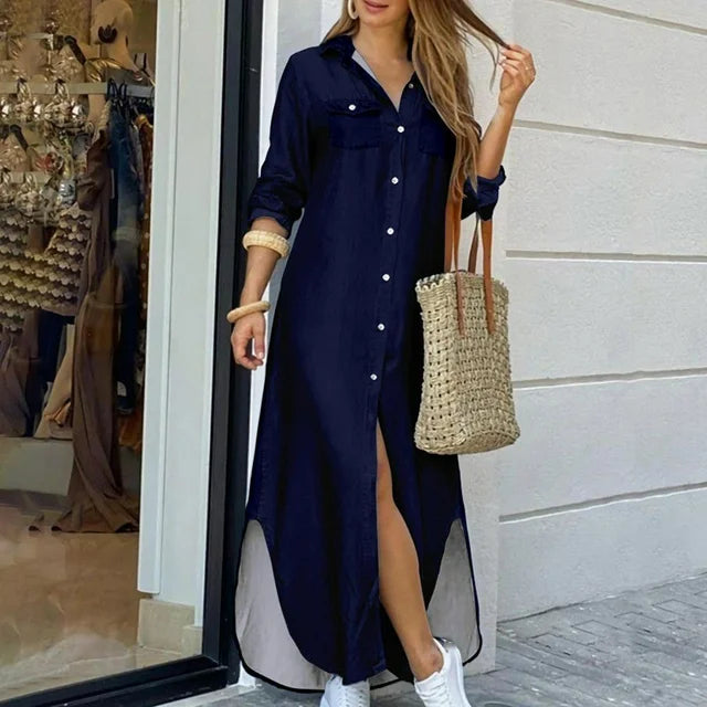 Alma - Casualowa sukienka maxi