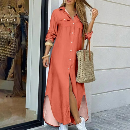 Alma - Casualowa sukienka maxi