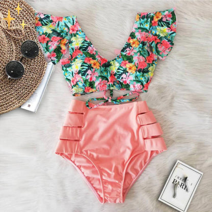 Laura® | Figi i stanik bikini z wysokim stanem