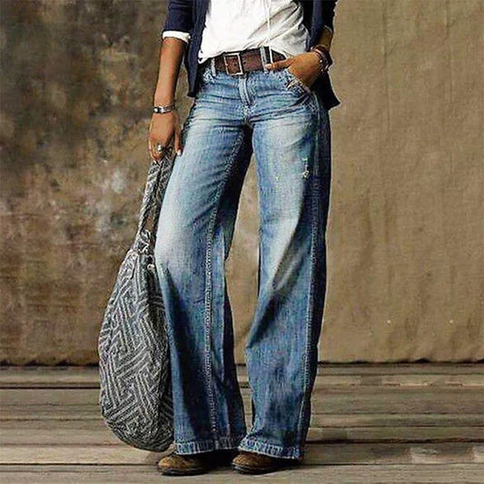 Céline - Eleganckie jeansy z szerokimi nogawkami