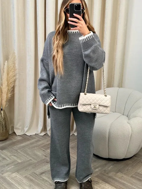 Heidi Fashion - Elegancki jesienny sweter i spodnie dla kobiet