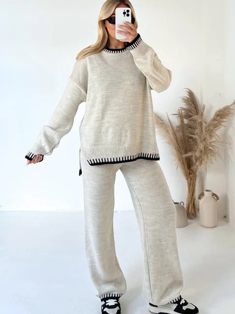 Heidi Fashion - Elegancki jesienny sweter i spodnie dla kobiet