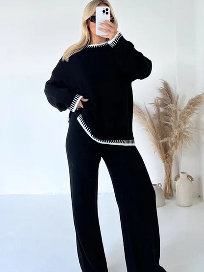 Heidi Fashion - Elegancki jesienny sweter i spodnie dla kobiet