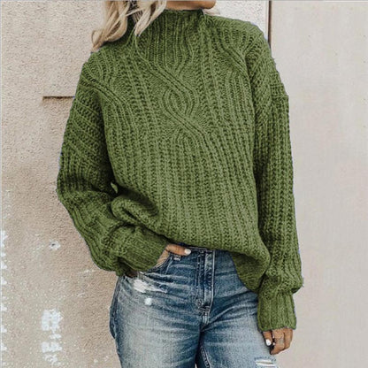 Sweter z wygodnym rolowanym dekoltem